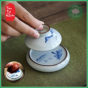 Mua Gác sứ kê nắp ấm   nắp khải ( men rạn)
