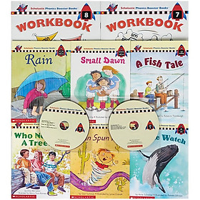 Scholastic Phonics Booster Books : Box Set Level 4 (Include 6 Books, 2 Workbooks and 2 Audio CDs)