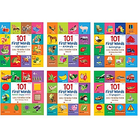 Combo 101 Từ Đầu Tiên - Trọn Bộ 6 Cuốn: Thực Vật+ Đồ Dùng Thân Thiết+Động Vật+ Bảng Chữ Cái+ Chữ Số - Hình Dạng - Màu Sắc+ Giao Thông