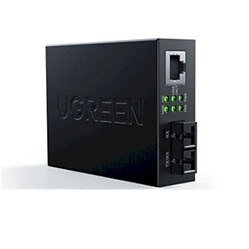 Ugreen UG80169CM330TK 1PCS 0-20KM Gigabit Màu đen Bộ chuyển đổi Cáp Mạng Sợi Quang chuẩn SC sang Cáp Mạng Lan RJ45 - HÀNG CHÍNH HÃNG