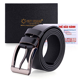 Thắt lưng nam Huy Hoàng bát gài 4P màu da, đen, nâu HC4137-38-39 - Đen
