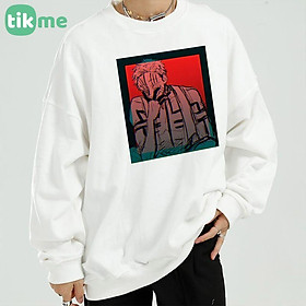 Áo nỉ sweater dáng rộng Demon Slayer Akaza Thập Nhị Quỷ Nguyệt (có ảnh thật shop tự chụp) size XS-2XL