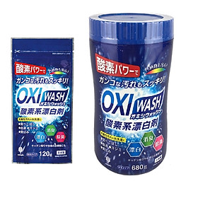 Set 02 Túi/Hộp bột giặt tẩy đa năng Oxy Wash - Nhập khẩu Nhật Bản