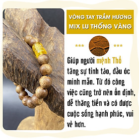 Vòng tay lu thống phong thủy trầm hương HÀ XÁ vòng đeo tay nam nữ mệnh kim mộc thủy hỏa thổ may mắn tài lộc