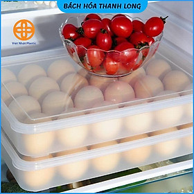 Mua Hộp đựng trứng 24 quả có nắp đậy nhựa Việt Nhật  Khay bảo quản trứng không bị vỡ chắc chắn (6786)