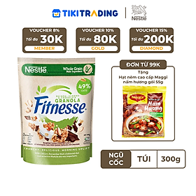 Ngũ cốc ăn sáng Fitnesse Granola Diêm Mạch, Hạnh Nhân & Sô Cô La (gói 300g)