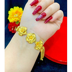Lắc Tay Nữ Mạ Vàng Kiểu Dáng Hoa Mai Vàng Cưới