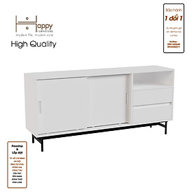 [Happy Home Furniture] LUCA, Tủ lưu trữ 2 ngăn cánh lùa - Chân sắt, 150cm x 36cm x 70cm ( DxRxC), TCL_023