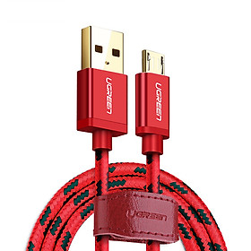 Mua Cáp sạc và truyền dữ liệu Micro USB sang USB 2.0 vải dù bọc nilon bền đẹp dài 2m UGREEN 40459 - Hàng chính hãng
