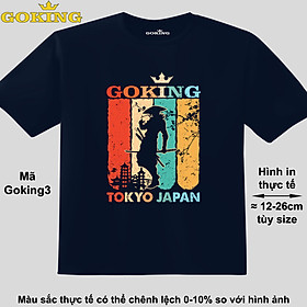 Samurai, mã Goking3. Áo thun hàng hiệu Goking, form unisex cho nam nữ, trẻ em, bé trai gái. Áo phông in đẹp, quà tặng cao cấp cho gia đình, cặp đôi, doanh nghiệp, hội nhóm - Navy, vải thun lạnh - 0