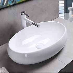 Mua CHẬU RỬA MẶT  LAVABO ELIP NHẬP KHẨU CAO CẤP CHÍNH HÃNG GROVES GRVC 065 (men đẹp sáng 100 năm) (CHẬU)
