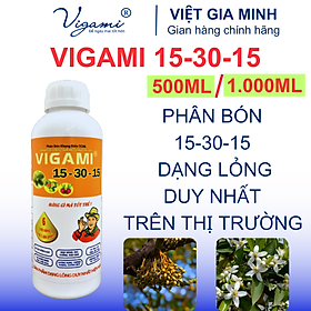 Phân bón Vigami NPK 15-30-15 ra hoa đồng loạt, đậu quả, to trái, đẹp trái, chống rụng, chống nút, chống sượng