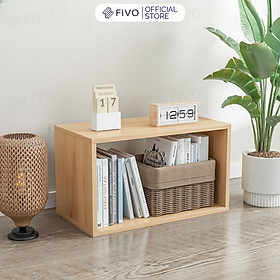Mua Kệ Sách Gỗ Đa Năng Gỗ MDF FIVO FB03  Có Tấm Lưng  Dễ Lắp Ráp  Nhiều Màu Sắc (60 x 30 x 36 cm) - Hàng Chính Hãng
