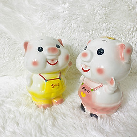 Mua Heo Đất tiết kiệm  Chú heo béo đứng cute chất liệu Gốm Sứ