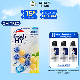 Viên Tẩy Bồn Cầu Fresh HY 350 Lần Xả, Làm Sạch Khuẩn & Ngăn Ngừa Mảng Bám, Khử Mùi Và Lưu Hương Thơm Mát (2 Vỉ Treo)