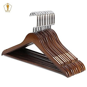 Mua Móc treo quần áo bằng gỗ tam giác vàng có thanh ngang  dùng cho cửa hàng  shop thời trang và khách sạn
