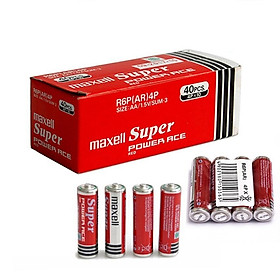 Pin maxell super đỏ - hộp 40 viên pin tiểu aa 1.5v
