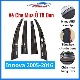 Hình ảnh Vè che mưa Innova 2005-2006--2007-2008-2009-2010-2011-2012-2013-2014-2015-2016 vè đen bảo vệ trang trí xe