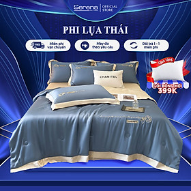 Bộ Chăn Ga Gối Nệm Lụa Thái Charming SERENA Cao Cấp - Bộ Chăn Ga Ra Drap Gối Mền Nệm Đệm Giường Đẹp Phi Lụa Thái 5 Món Khách Sạn Cao Cấp 1m2 1m4 1m6 1m8 2m 2m2x2m