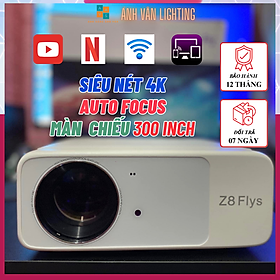 Máy Chiếu Z8 Fly - Full HD 1080P - Wifi |Tặng USB 64Gb Cảnh | Dùng Xem Phim, Đi Cảnh Bay Phòng, Youtube, Netflix