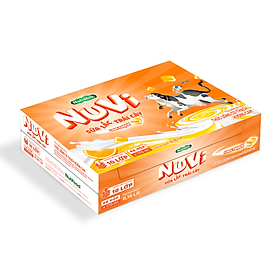 Thùng 48 Hộp NuVi Thức Uống Có Thạch Hương Cam Sữa Lắc Trái Cây Hộp 170ml - Thương Hiệu NUTIFOOD