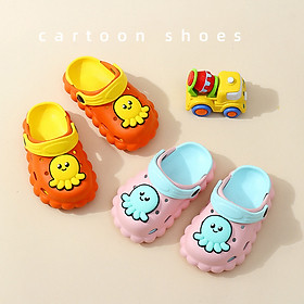 Dép Sục Cho Bé Trai Và Bé Gái Bạch Tuộc Đáng Yêu - Giày Sục Trẻ Em Tặng Kèm 10 Sticker Ngộ Nghĩnh, Siêu Mềm Nhẹ Chống Trơn Trượt Cho Bé