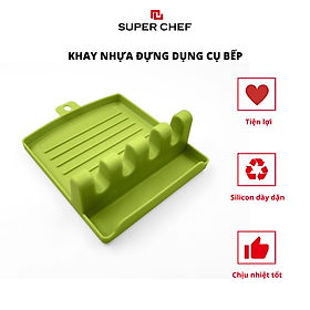 Khay nhựa Super Chef kê dụng cụ nấu ăn (muỗng, đũa, vung) Tiện dụng, An toàn