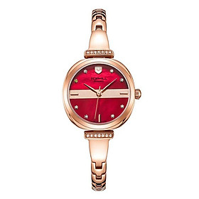 ĐỒNG HỒ TOPHILL TE057L.S3737 Đồng hồ nữ dây và vỏ thép không gỉ 316L, máy pin, kính sapphire