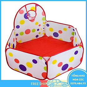 Nhà Chơi Tự Bung Họa Tiết Chấm Bi Cho Bé  - Vận Chuyển Miễn Phí Toàn Quốc