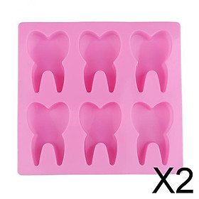 2xDIY Tooth Shape Silicone Mold Resin Casting Fondant Mould Cake Modeling Tool