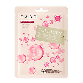 Combo 10 Miếng Đắp Mặt Nạ Dabo Collagen First Solution Mask Pack ngăn ngừa và chống lão hóa cho da Hàn Quốc
