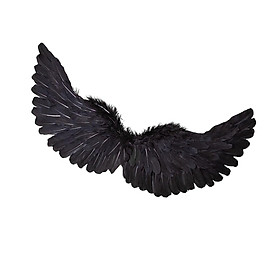 Children Halloween Feather Angel  Cosplay Supplies 80x40cm Comfortable Role Playing Lifelike with Elastic Straps for Stage Performance