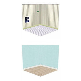 2x 1:12 Miniature Dollhouse Display Board Background Board for Adults Unisex
