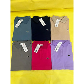 Váy polo nữ suông lacos dáng dài đầm polo dài xanh cá sấu - TÍM