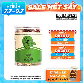 Hạt Mix 8 loại hạt nhập khẩu DK HARVEST - Nhân hạt óc chó vàng, Nhân hạt óc chó đỏ, Hạnh nhân, Macca, Hạt điều, Hạt bí xanh tách vỏ, Hướng dương, Hạt dẻ cười.