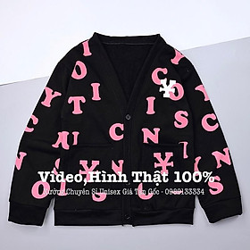 Áo khoác cardigan nữ nỉ bông hàng quảng châu siêu đẹp in 3D khoác chống nắng 3D CDG CHỮ FULL - CANDA 3440