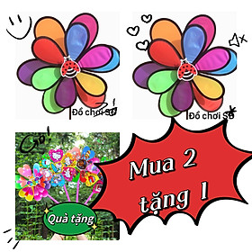 Combo 2 chong chóng gió 2 tầng 7 màu 40cm