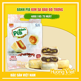 Đặc Sản Sóc Trăng - Bánh Pía Kim Sa Đậu Đỏ 480G, BáNh PíA TâN Huê ViêN Sóc Trăng Không Sầu Riêng