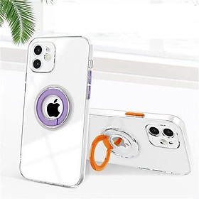 Ốp lưng dẻo trong suốt kèm iring màu, nút màu dành cho Iphone 7plus/8plus/x/xs/xsmax/11/11promax, 12promax