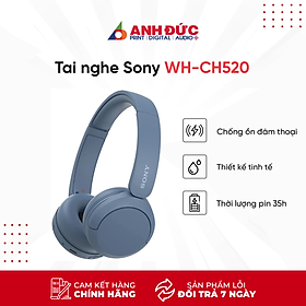 Tai nghe bluetooth Sony WH-CH520/BZ E (Pin 35h) - Hàng chính hãng 