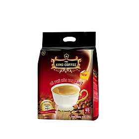 Cà Phê Hòa Tan 3IN1 KING COFFEE - Túi 45 gói x 16g - Từ hạt café Arabica và Robusta
