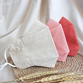 ComBo 3 Khẩu Trang 3D 3 Lớp Vải Sợi Linen 3 Lớp Set 3 Khẩu Trang Thời Trang Nhiều Màu Dùng Nhiều Lần Tặng Kèm Quà Tặng