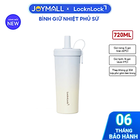 Bình Giữ Nhiệt Phủ Sứ LocknLock Ceramic Milk Tea Tumbler LHC4369 720ml, Hàng Chính Hãng, 3 Màu - JoyMall