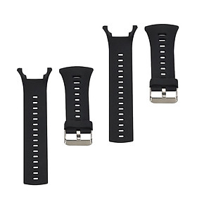 2 Pack Silicone Rubber Watch Strap Band Belt For Suunto Ambit 3 2 1 Black