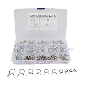 Set of 150 10 Size Fuel Line Hose Spring Clips Clamps Assortment Kit Durable