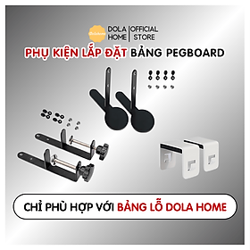 Chân đứng đặt bàn + chân kẹp bàn + móc U vách ngăn Dola Home - Phụ kiện bảng Pegboard