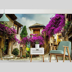 Mua Tranh dán tường 3d hoa giấy bên hiên CA06