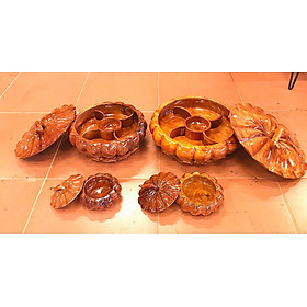 Mua Khay đựng bánh mứt - hạt dưa ngày tết - gỗ hương nguyên khối (Tùy chọn size theo nhu cầu)
