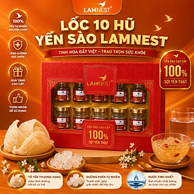 Lốc 10 hũ yến chưng sẵn Yến sào Lamnest 4gram yến tươi nguyên chất