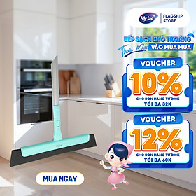 Cây Gạt Nước EVA Đa Năng MyJae Xoay 180 Độ, Chổi Quét Nhà Chống Dính Có Thể Thu Gọn
